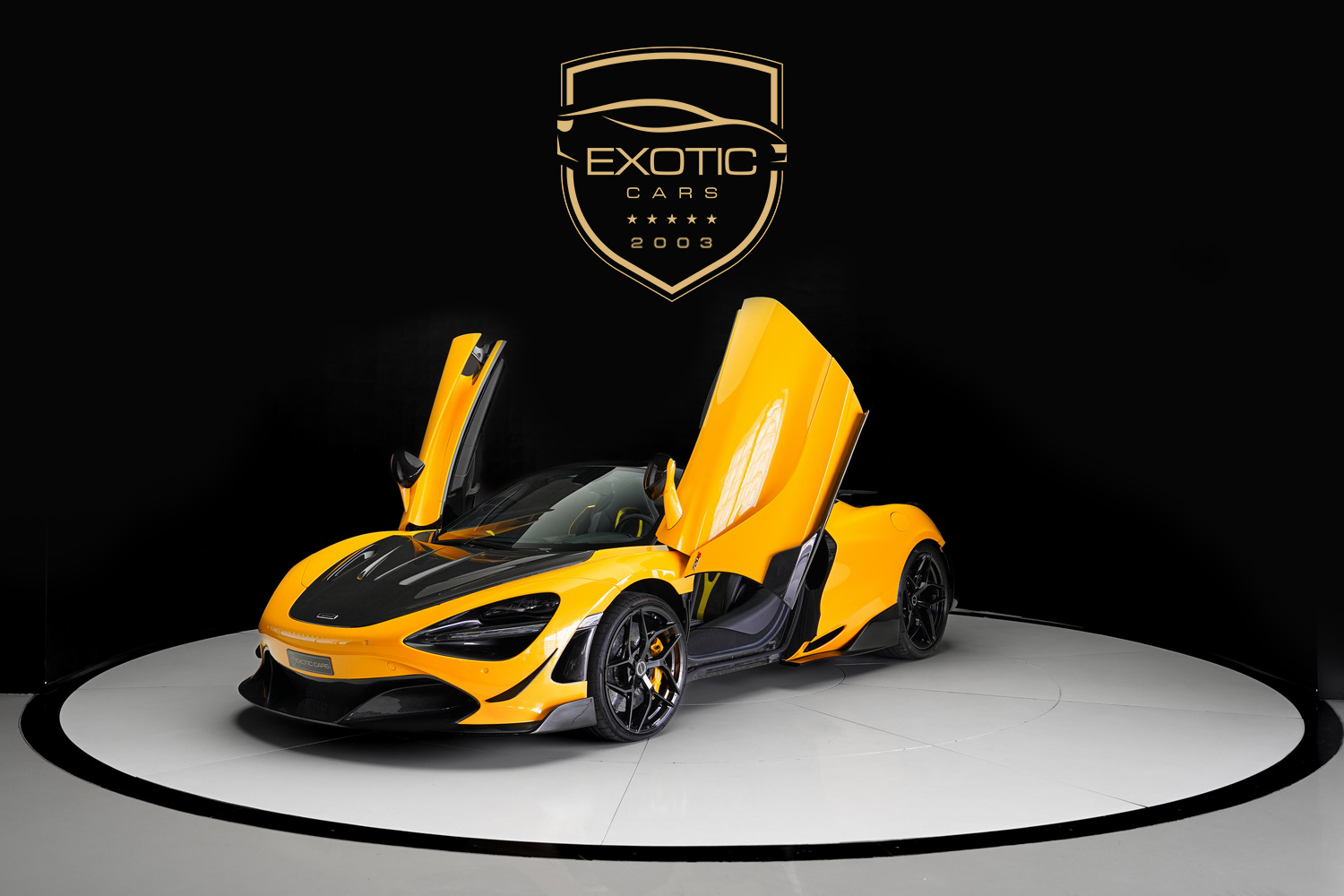 2019 Mclaren 720s Spider | RYFT Carbon  With a Yellow Exterior | Exotic Cars Dubai